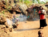 Uganda - vesnice Pygmej